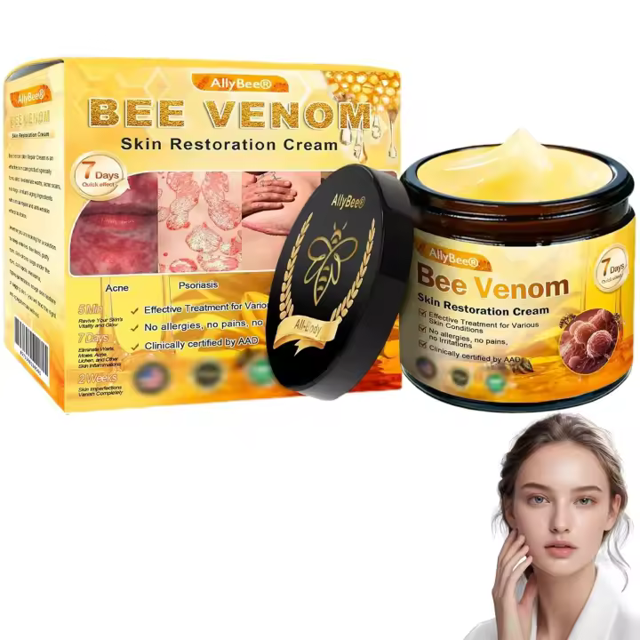 Crema para el tratamiento de la piel de abeja AllyBee, crema restauradora de veneno de abeja, mejora la piel e hidrata profundamente (1 unidad) - 1