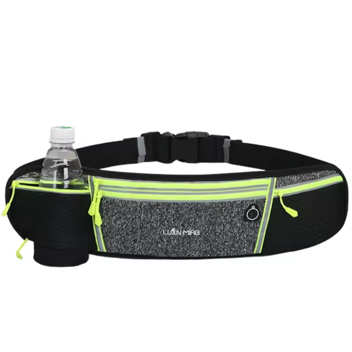 Riñonera para correr con botella, funda para teléfono, cinturón de hidratación, bolsa impermeable para maratón, bolsa para teléfono deportivo - 1