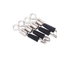 30/50 unids/lote pesca giratoria línea de pesca enlace rápido anillos sólidos rodamiento giratorio conector rápido anzuelo de pesca - details 1