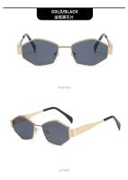 Gafas de sol hexagonales de moda para mujer 2025, diseño de marca de lujo, gafas de sol poligonales únicas, gafas de sol vintage con montura pequeña para hombre - details 15