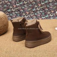 Botas cortas y tobilleras de suela gruesa cómodas para caminar al aire libre para mujer con logo de Dropshipping invierno nieve - details 7