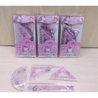 4 unids/set lindo unicornio animal regla recta transportador estudiantes matemáticas geometría reglas triangulares de plástico conjunto niños papelería regalo - details 3