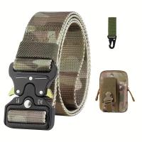 Cinturón de Deporte de Combinación con Hebilla de Serpiente Imitación para Hombres Estilo Casual y Tendencia para Actividades al Aire Libre y Turismo - details 4