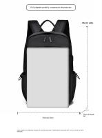 Mochila informal Elegante y sencilla, bolsa de ordenador liviana para viajeros - details 1