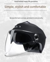 Casco de motocicleta con luces Led para hombre y mujer, accesorio para ciclomotor, Scooter eléctrico, con doble visera, recargable - details 0