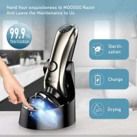 Kemei-afeitadora rotativa para hombre, máquina de afeitar eléctrica en seco y húmedo con sistema de limpieza inteligente, recargable, lavable, Ipx6 - details 3