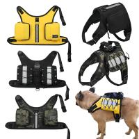 Mochila de tela Oxford para perro, bolsa táctica para perros medianos y grandes, impermeable, reflectante, para exteriores - details 0