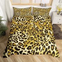 Juego de Ropa de Cama con Estampado de Leopardo Funda de Edredón de Piel de Animal para Niños Adolescentes Adultos Funda de Almohada de Poliéster con Estampado de Leopardo - details 6