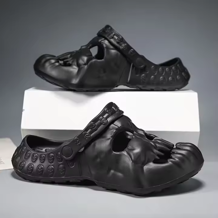 Nuevas Zapatillas de Plataforma con Cabeza de Calavera para Hombre Calzado de Ocio para Jardín - 1