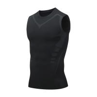 Chaleco deportivo para hombre, prenda de secado rápido, transpirable, cruzado, tipo delgado, sin mangas, ajustado, elástico, entrenamiento, Verano - details 13