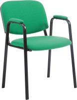 Confidente Ken Pro Tapizada En Tela I Silla De Conferencia con Base De Metal Negro I Silla De Oficina Sin Ruedas I Color:, Color:Negro - details 24