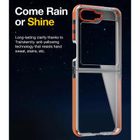 Funda con textura de fibra de carbono para Samsung Galaxy Z Flip 5, botón de Metal, protección trasera transparente - details 7