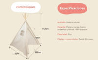 Tienda de Piji para Niños MOST DECO Hecha de Algodón 100% Herramienta de Desarrollo y Juego para Estimular el Crecimiento con Diseño Montessori - details 1