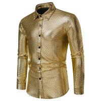 Camisa à manches longues pour hommes, modo nouvelle, estampage à chaud, Diseño personnalisé en diamant, chemises décontractées, boîte de noche, fiesta, vacaciones - details 18