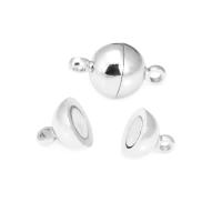 6 juegos de 5MM, 6MM, 8MM, 10MM, 18K, Color dorado, latón, bola ovalada/redonda, collar magnético, pulseras, cierres de conexión, suministros para fabricación de joyas - details 2