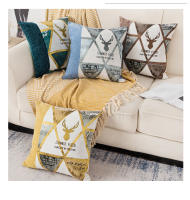 Funda de Almohada de Chenilla Jacquard Floral Moderna Nórdica Patrones de Corona de Renos y Hojas - details 7