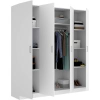 Armario Multiusos 3 Puertas - Armario Auxiliar con Escobero - Acabado Color Blanco - Medidas: Ancho: 109 cm x Fondo: 37 cm x Alto: 180 cm - details 16
