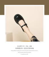 Nuevo Four Seasons Commuter francés boca ligera plataforma tacón zapatos de las mujeres británico pequeño zapatos de cuero - details 1