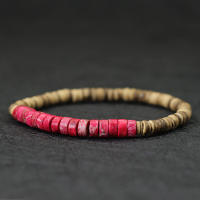 Noter Pulsera de madera natural Unisex Grado A Pulsera de piedra emperador Pulsera de cuentas de coco Meditación Yoga Accesorios de joyería - details 5