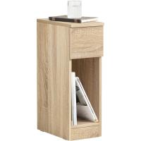 Auxiliares para Salón Mesilla de Noche Estrecha para Dormitorio con 1 Cajón y 1 Compartimento Abierto Blanco y Madera 20 x 35 x 60 cm FBT111-WNx2 ES - details 19