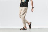 Pantalones casuales de calabazas para hombre, calabazas de lino, de moda, con puños - details 9