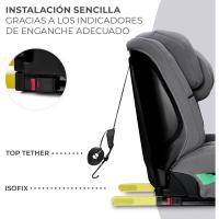 Silla de Coche para Niños Amplia, Suave, Arnés de 5 Puntos, Ajuste de Cabeza, Reductor Modular, Negro - details 14