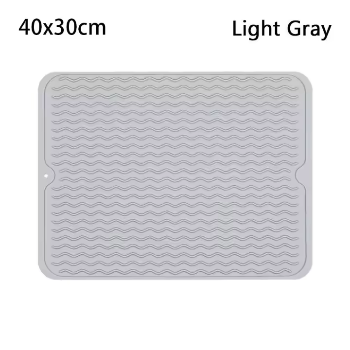 Alfombrilla de silicona para secado de platos, Mantel Individual de cocina, almohadilla de aislamiento térmico, antideslizante, plegable, 1 piezas - 1