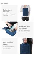 Bolsas de zapatos portátiles para viaje, organizador de zapatos multifunción, impermeable, plegable, de alta capacidad - details 1