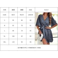 Vestido estampado con cuello en v para mujer, moda de verano - details 5