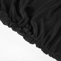 BUNO-vestidos largos con hombros descubiertos, vestido de cena negro con malla transparente, trajes de cumpleaños elegantes y sexys - details 28