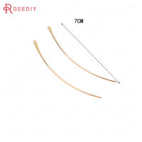20 piezas, 4CM, 5CM, 6CM, 7CM, barra curva de latón chapada en oro, colgantes, accesorios de joyería Diy, accesorios para pendientes, venta al por mayor - details 0