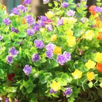 15 piezas de flores artificiales, arbustos resistentes a los rayos UV, plantas colgantes para interiores y exteriores, para decoración de fiestas en el jardín del hogar (colores mixtos) - details 4