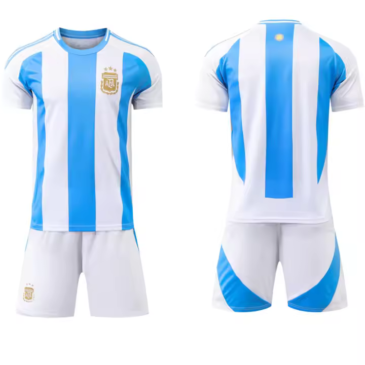 Uniforme de Fútbol Messi 10 para Hogar y Corte en Argentina Manga Corta Traje de Equipo Nacional - 1