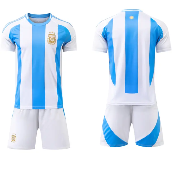 Uniforme de Fútbol Messi 10 para Hogar y Corte en Argentina Manga Corta Traje de Equipo Nacional - 1