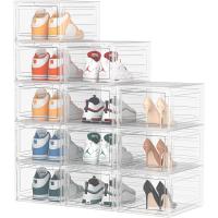 Cajas de Zapatos de Plástico Transparente 12 Cajas de Almacenamiento Apilables para Mujeres/Hombres - details 0