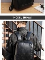 Mochila de negocios para hombre, accesorio sencillo de carga USB, ligera, para viaje, 1 paquete de 15,6 pulgadas - details 9