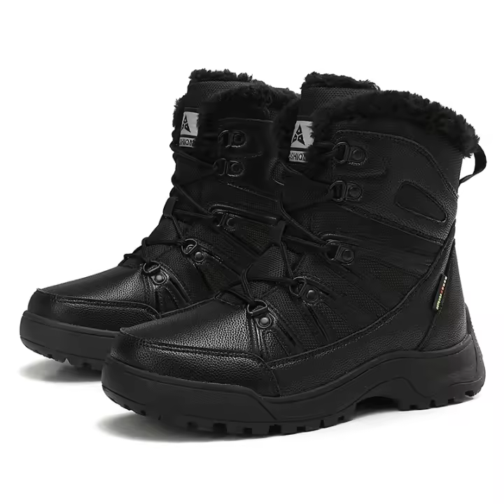 Botas de Nieve para Mujer Impermeables, Antideslizantes, Zapatos de Cordón Gruesos Talla Grande - 1