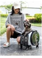Carro de viaje, bolsa portátil transpirable para mascotas, transporte para perros, mochila para gatos de gran espacio - details 15