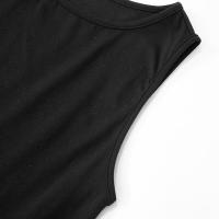 Y24DS283 Ropa de Mujer Vestido de Verano Nuevo Color Sólido Sin Mangas con Parches - details 31