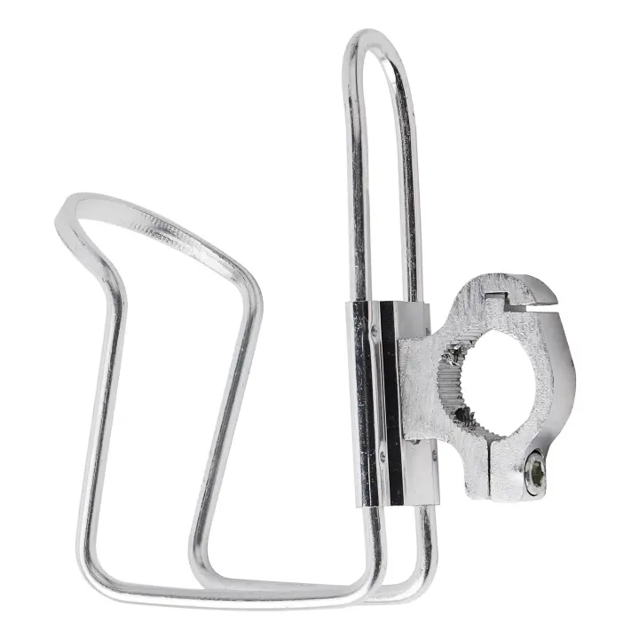 Adaptador de botella para manillar de motocicleta, soporte para bebidas y agua, plateado - 1