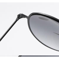 Gafas de sol de lectura bifocales para piloto, lentes negras de aleación, ligeras, llanta completa, + 0,75 a + 4, ver de cerca y lejos - details 8