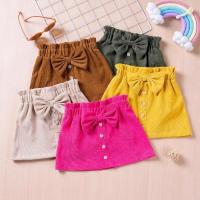 Falda de campamento para niñas de 1 a 5 años con bonito lazo de botones, ropa de otoño y primavera, disfraces - details 1