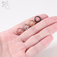 ZS-anillo redondo de acero inoxidable para la nariz, Piercings circulares para el tabique, joyería para el cartílago de la oreja, hélice, Concha, Color dorado, 16G, 8MM, 1 pieza - details 4