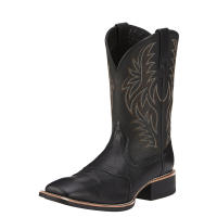 Botas vaqueras occidentales de punta ancha con empalme tallado, talla grande - details 5