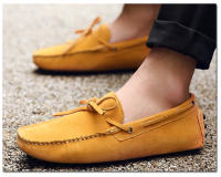 Zapatos planos de cuero de ante de vaca para hombre, mocasines informales de alta calidad, para conducir, novedad - details 17
