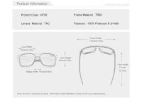 KINGSEVEN-gafas de sol polarizadas para hombre y mujer, lentes cuadradas Retro TR90 con diseño de patrón de fibra de carbono, para deportes al aire libre - details 1