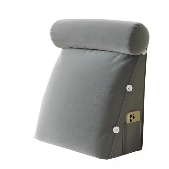 Almohada de lectura para sentarse en la cama, almohada de lectura para adultos con brazos, respaldo para sentarse en la cama - 1