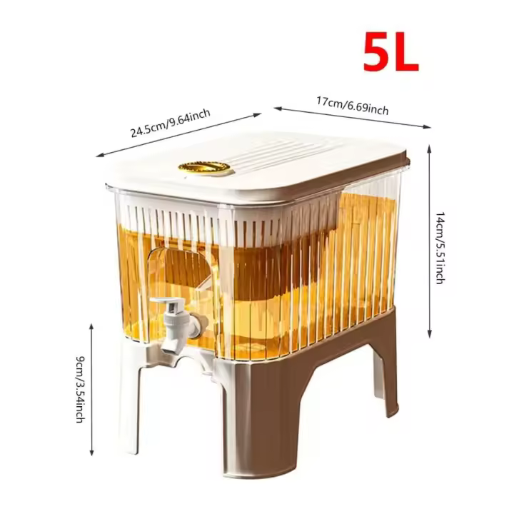 Jarra de Agua de 5L, Jarra de Jugo portátil grande para Bebidas, hervir frío con Grifo para vacaciones y Uso Diario - 1