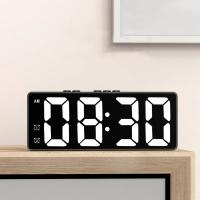 Reloj despertador LED electrónico para estudiantes, reloj Digital con Control por voz, doble repetición, 12/24H, alarmas duales - details 1