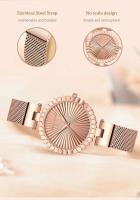 Reloj de Pulsera de Cuarzo de Lujo para Damas Movimiento Japonés, Resistente al Agua, Alta Gama, Tira de Acero, Correa de Cuero - details 4